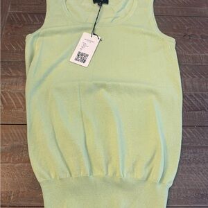 NWT Rondina New York Sleeveless Tank Top - Mint Green Sz Medium Silk Blend